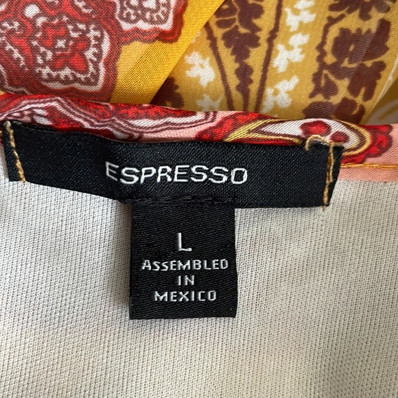 Espresso Paisley Print Boho Maxi Dress size L - Picture 16 of 16